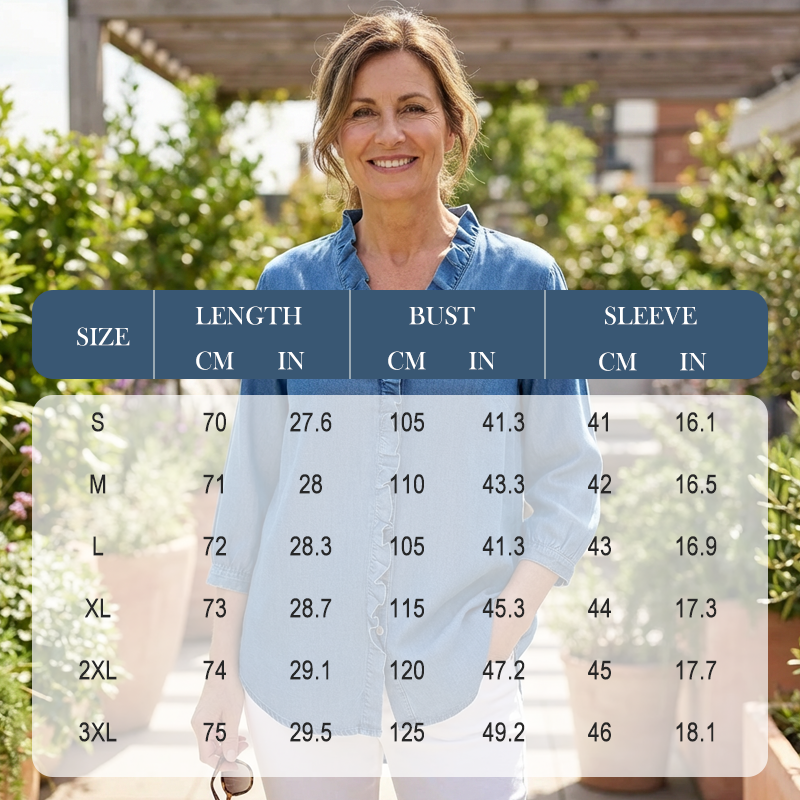 Bente | Bluse med flæser til kvinder